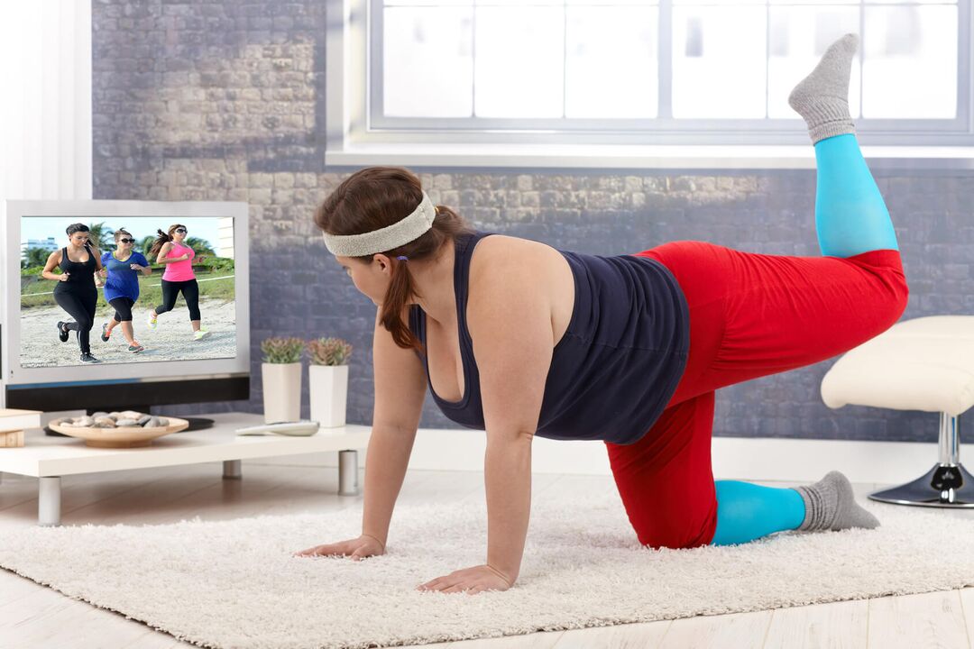 Weight loss exercises in front of the TV