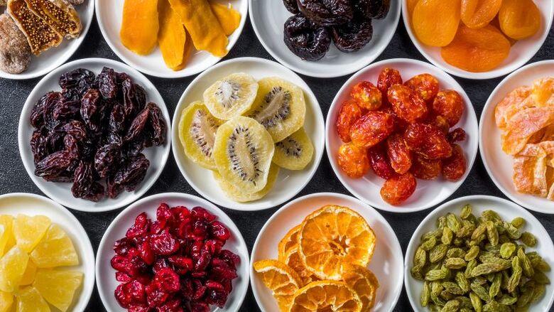 Dried fruits for the buckwheat diet