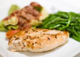 Baked chicken breast is on the menu for those who want to lower their cholesterol and lose weight