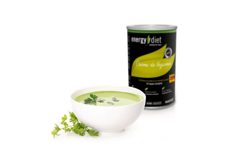 Vegetable soup with energy diets
