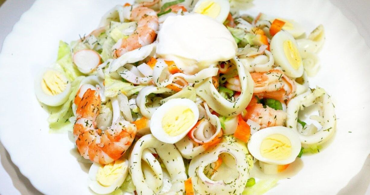 Squid dish on a protein diet